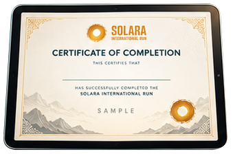 Illustrative SOLARA digital certificate of completion